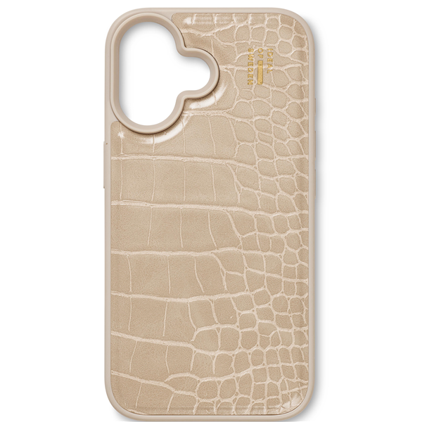 iPhone 16, MagSafe Vegan Leather Warm Beige Croco