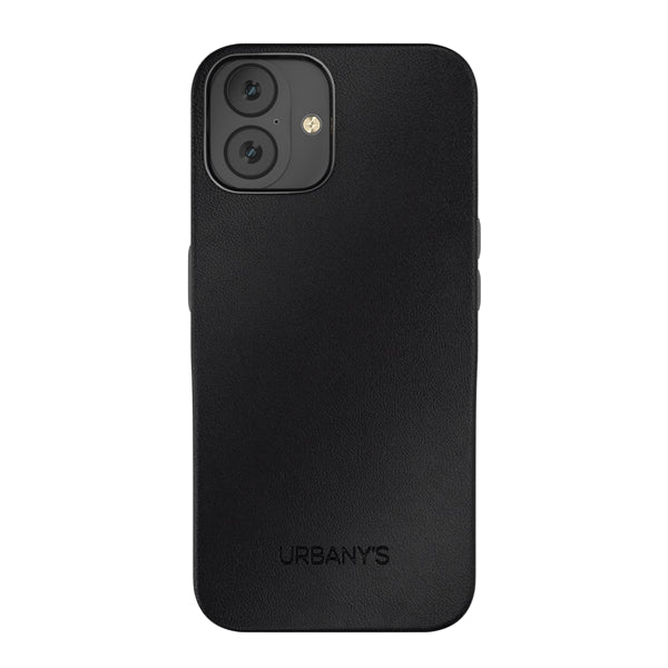 iPhone 16 Plus, Veganes Leder, Schwarz