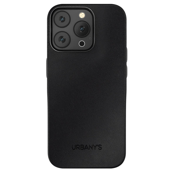 iPhone 16 Pro, Veganes Leder, Schwarz