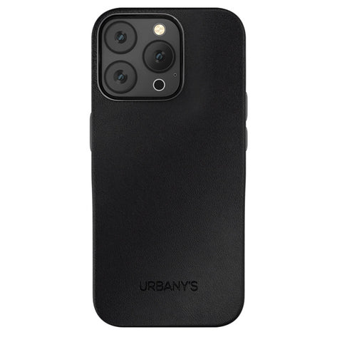 iPhone 16 Pro, Veganes Leder, Schwarz