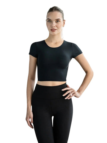093 Larissa Sport Top in Schwarz