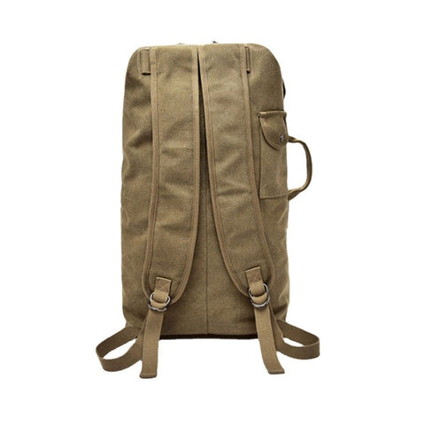 XXL Canvas Rucksack im Militärstil – 45L, Hüftgurt & Mehrere Taschen