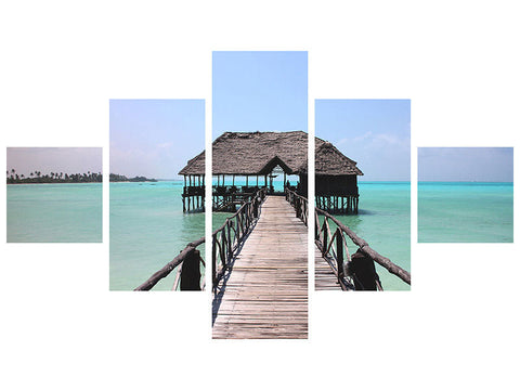 Leinwandbild 5-teilig Strand Paradies