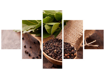 Leinwandbild 5-teilig Der Pfefferlöffel