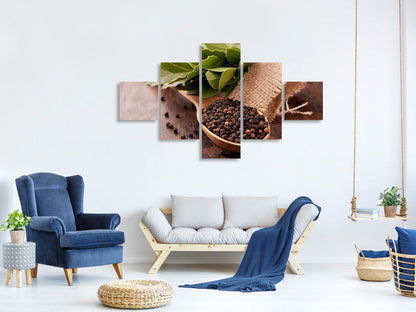 Leinwandbild 5-teilig Der Pfefferlöffel