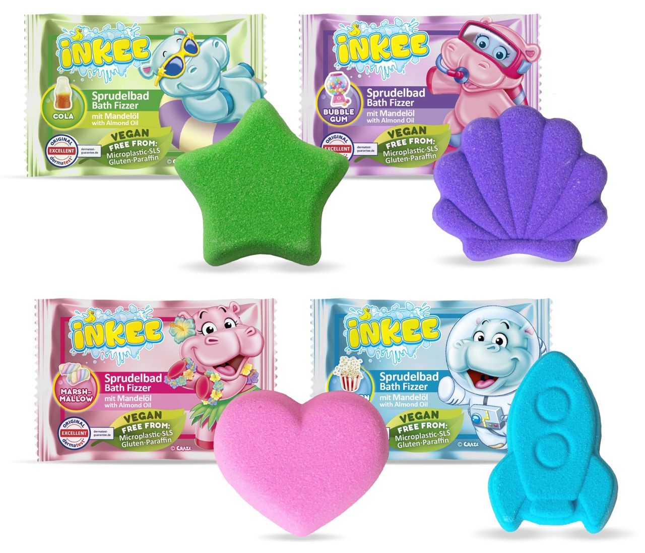 Inkee Bath Fizzer Sprudelbad mit Mandelöl