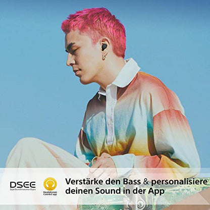 Sony WF-C700N kabellos, Bluetooth, Noise Cancelling Kopfhörer (kleine, leichte Kopfhörer mit Bluetooth Multipoint Connection, IPX4, bis zu 20h Akkulaufzeit, Schnellladung, iOS & Android) Schwarz