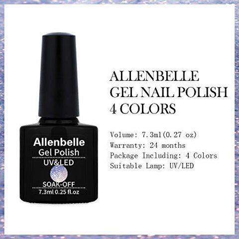 Allenbelle Thermo UV Nagellack mit abgetrenntem Decklack Basislack 7,3 ml 7