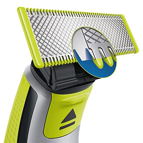 Philips OneBlade mit einzigartiger OneBlade-Technologie inkl. 2 Klingen und 4 Trimm-Aufsätzen (Modell QP2530/30)
