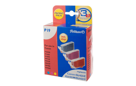 Pelikan Tintenset Canon CLI-521 C, M, Y