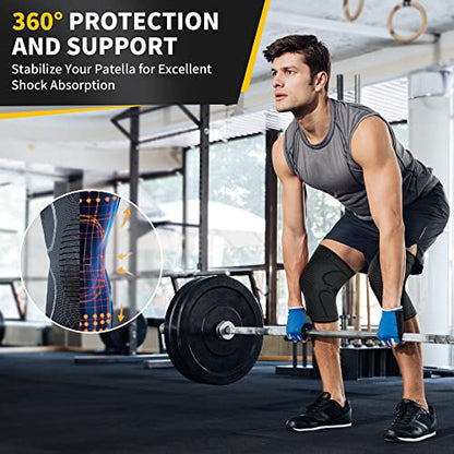 CAMBIVO 2 x Kniebandage Damen Männer, Bandage Knie für Laufen, Wandern, Joggen, Sport, Volleyball, Knieschützer hilfreich Erholung bei Meniskusriss, ACL und Arthritis