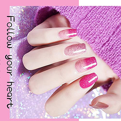 Allenbelle Thermo UV Nagellack mit abgetrenntem Decklack Basislack 7,3 ml 7