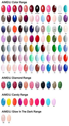 AIMEILI UV LED Gellack ablösbarer Gel Nagellack rot Nude Gel Polish - Tropix Tropical Punch (001) 10ml