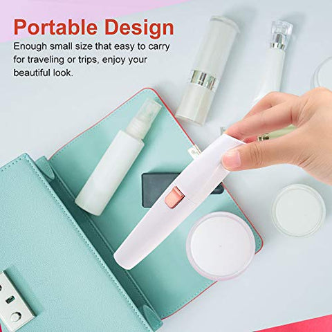 Augenbrauen Rasier, 2 in1 Gesichtshaarentferner Damen, USB Augenbrauen Trimmer, elektrischer Gesichtsepilierer Augenbrauentrimmer, eingebautem LED-Licht, USB Wiederaufladbar