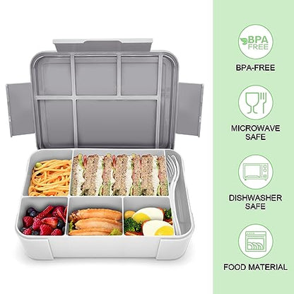 IJIAMY Brotdose Kinder mit Fächern, Bento Box Kinder, Auslaufsicher Lunchbox Kinder, Brotbox für Mädchen & Jungen, Snackbox, Perfekt für Schule, Kindergarten & Ausflüge