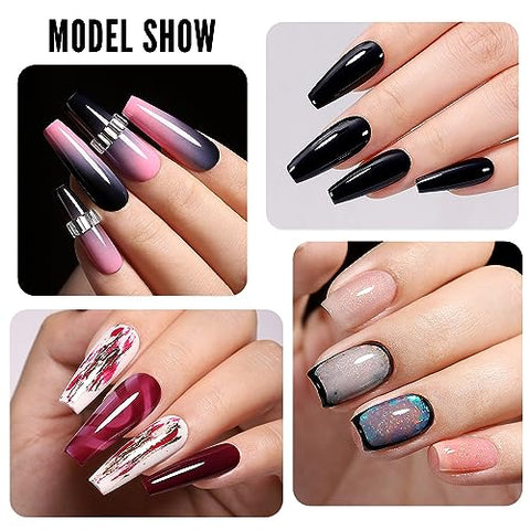 YOKEFELLLOW UV Gel Nagellack Set, 6PCS 10ml Gellack Nude Rosa Set,Semi Permanent Gel Nägel,Soak Off LED Kunst Maniküre Salon