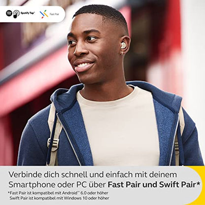Jabra Elite 4 schnurlose In-Ear-Kopfhörer mit aktiver Geräuschunterdrückung - bequeme Bluetooth-Kopfhörer mit Spotify Tap Playback, Google Fast Pair, Microsoft Swift Pair und Multipoint - Hellbeige