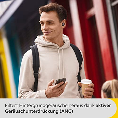 Jabra Elite 4 schnurlose In-Ear-Kopfhörer mit aktiver Geräuschunterdrückung - bequeme Bluetooth-Kopfhörer mit Spotify Tap Playback, Google Fast Pair, Microsoft Swift Pair und Multipoint - Dunkelblau