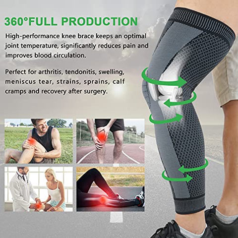 beister Kompression Kniebandage Männer & Damen, Sport Knieschoner, Kniestütze, Medizinischer Knieschützer, Knie Wärmer für Laufen,Meniskusriss,ACL,Arthrose,Gelenkschmerzlinderung（Paar）