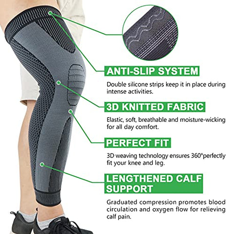 beister Kompression Kniebandage Männer & Damen, Sport Knieschoner, Kniestütze, Medizinischer Knieschützer, Knie Wärmer für Laufen,Meniskusriss,ACL,Arthrose,Gelenkschmerzlinderung（Paar）