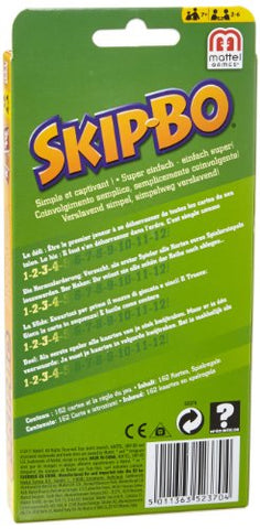 Mattel Games 52370 - Skip-Bo Kartenspiel und Familienspiel geeignet für 2 - 6 Spieler, Spiel ab 7 Jahren