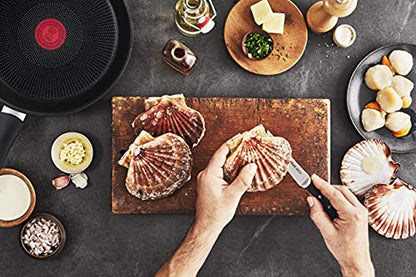 Tefal G25908 Unlimited On Bratpfanne | 32 cm | mit kratzfester Titanium Antihaft-Beschichtung | Thermo-Signal | PFOA-frei | geeignet für alle Herdarten, auch für Induktionsherde | schwarz