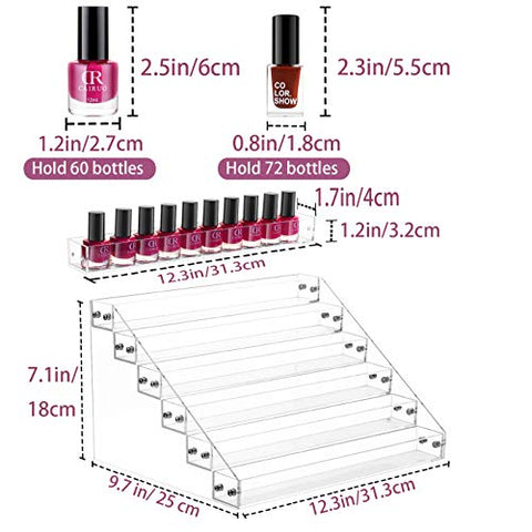Benbilry Nagellack Organizer Nagelllack Ständer Nagellack Display Nagellack Regal Acryl Nagellack Aufbewahrung (6 Schichten)