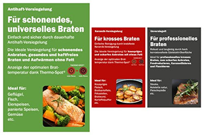 Tefal E85606 Jamie Oliver Pfanne | Bratpfanne | 28cm | Induktionspfanne | Integrierter Temperaturanzeiger | Antihaft-Versiegelung aus Edelstahl