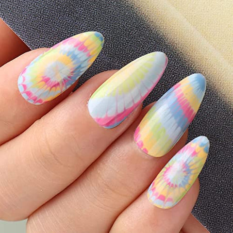 BTArtbox 500 Stück Mandel Tips für Nägel Mittel Full Cover Almond Nail Tips für Gelnägel Klare Acryl Nageltips Mandelform Künstliche Fingernägel mit Box, für Nagelstudios und DIY-Nagelkunst, 10 Größen