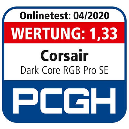 Corsair, USB, Dark Core RGB PRO SE kabellose Gaming-Maus mit kabelloser Qi-Aufladefunktion (18K DPI Sensor, Acht Programmierbare Tasten, Dynamische iCUE RGB-Hintergrundbeleuchtung) schwarz