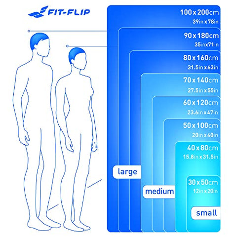 Fit-Flip Mikrofaser Handtuch - viele Farben & Größen - kompakte Microfaser Handtücher - das Sporthandtuch, Reisehandtuch, Strandhandtuch und als Microfaser Badetuch groß (100x200cm, Marineblau)