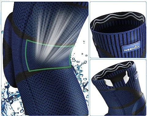 NEENCA Kniestütze, Komprimierte Kniebandage mit Patella Gel Pads & Feder Seitenstabilisatoren, Medizinischer Knieschützer für Laufen, Meniskusriss, Arthritis, Gelenkschmerzlinderung, ACL, Erholung