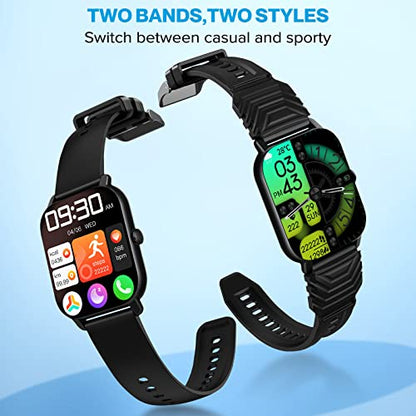 Aptkdoe Smartwatch Damen Herren mit Bluetooth Anrufe, 1.85 Zoll Voll Touch Screen Smart Watch, 112 Sportmodi Fitnessuhr, IP68 Wasserdicht Sportuhr mit Schrittzähler Schlafmonitor für iOS und Android