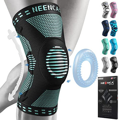NEENCA Kniestütze, Komprimierte Kniebandage mit Patella Gel Pads & Feder Seitenstabilisatoren, Medizinischer Knieschützer für Laufen, Meniskusriss, Arthritis, Gelenkschmerzlinderung, ACL, Erholung