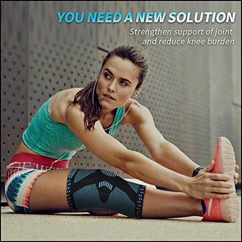 NEENCA Kniestütze, Komprimierte Kniebandage mit Patella Gel Pads & Feder Seitenstabilisatoren, Medizinischer Knieschützer für Laufen, Meniskusriss, Arthritis, Gelenkschmerzlinderung, ACL, Erholung