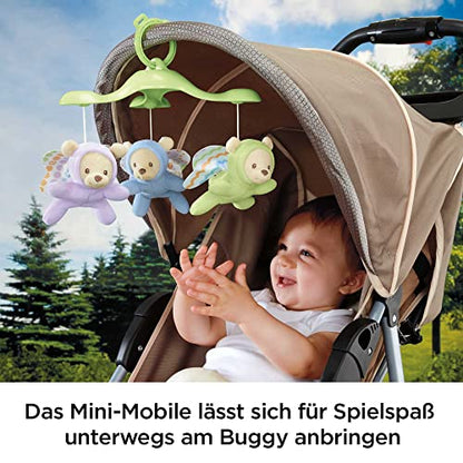 Fisher-Price 3-in-1-Traumbärchen-Mobile, Mobile für Babybett, Elektrisches Mobile mit Licht, Musikmobile, Babyerstausstattung, Babybett- und Baby-Zubehör, ab Geburt, CDN41