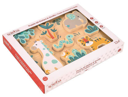 Puzzle 3D Elefant & Giraffe