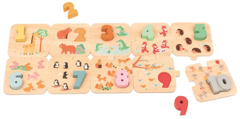 Puzzle Zahlen 1 - 10