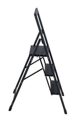 Alu-Smart Klapptrittleiter 3-stufig schwarz