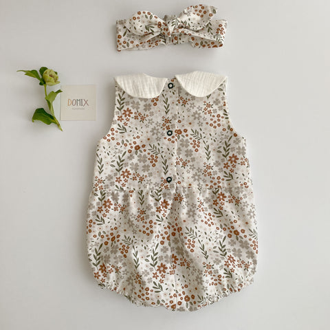 Cotton Body with Floral Print and headband