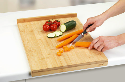 Schneidebrett mit Anlegekante Bambus