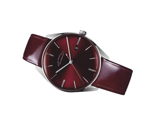 Годинник Elka Watch - темно-коричневий шкіряний ремінець ⌚ D07-0810