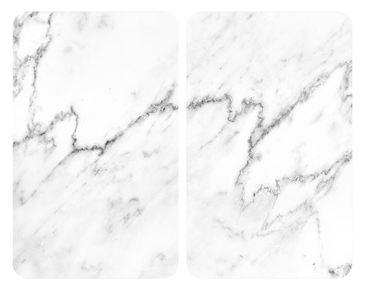 Glasabdeckplatten Marmor 2er 