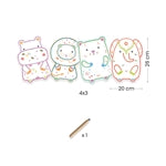 Ausmalbilder verdeckte Farben Wildtiere