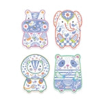 Ausmalbilder verdeckte Farben Wildtiere