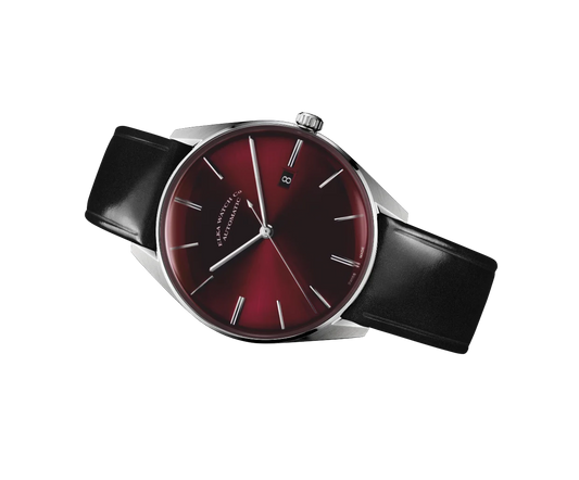 Elka Uhr - Stilvolles Schwarzes Halbglänzendes Armband ⌚ D07-0807