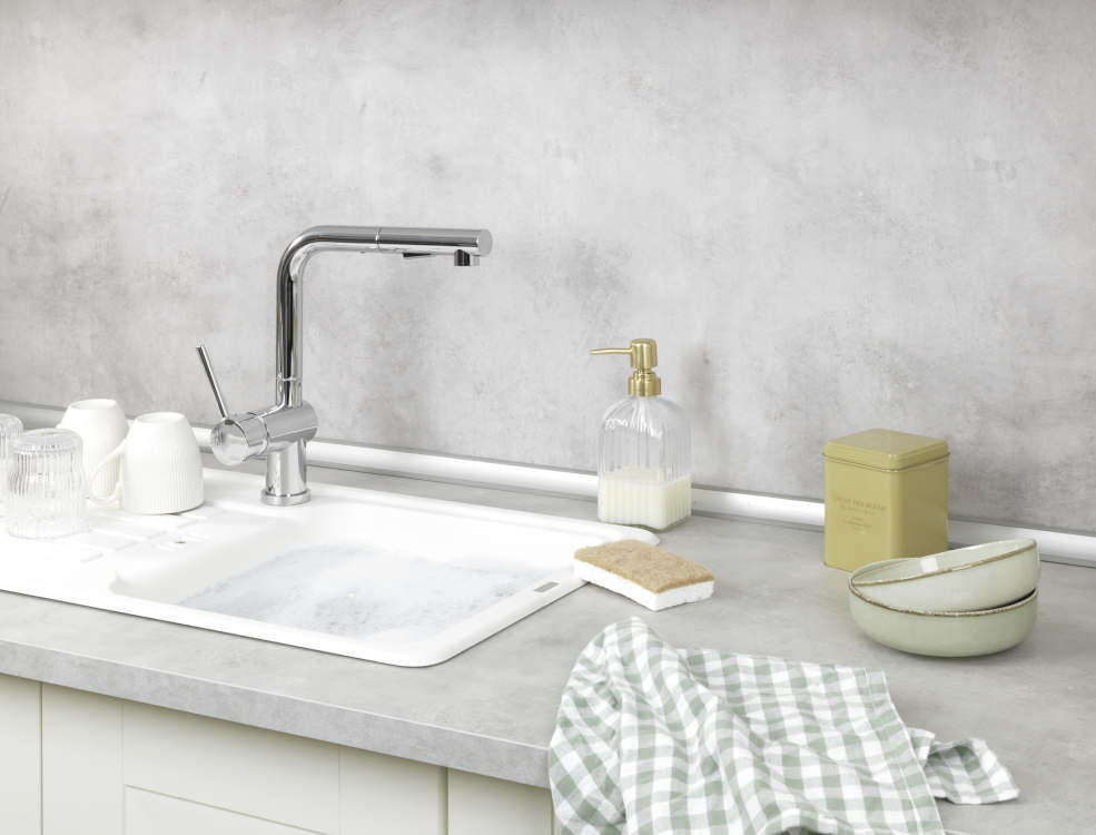 Spülmittelspender Vetro Gold transparent