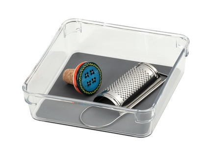 Schubladeneinsatz, transparent/grau