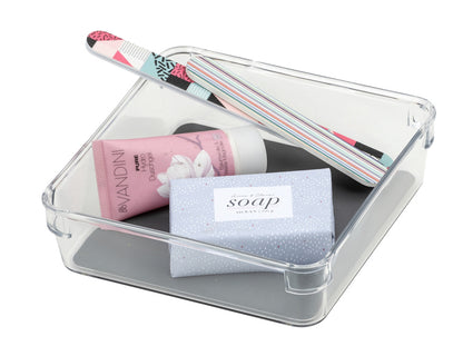 Schubladeneinsatz, transparent/grau