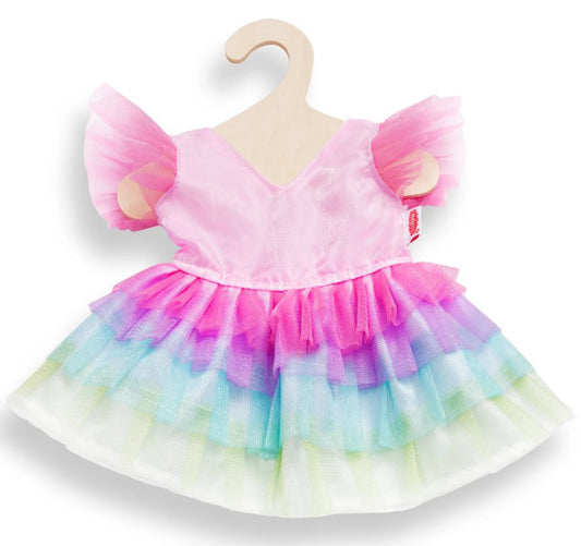 Kleid Regenbogenfee Gr. 35-45 cm